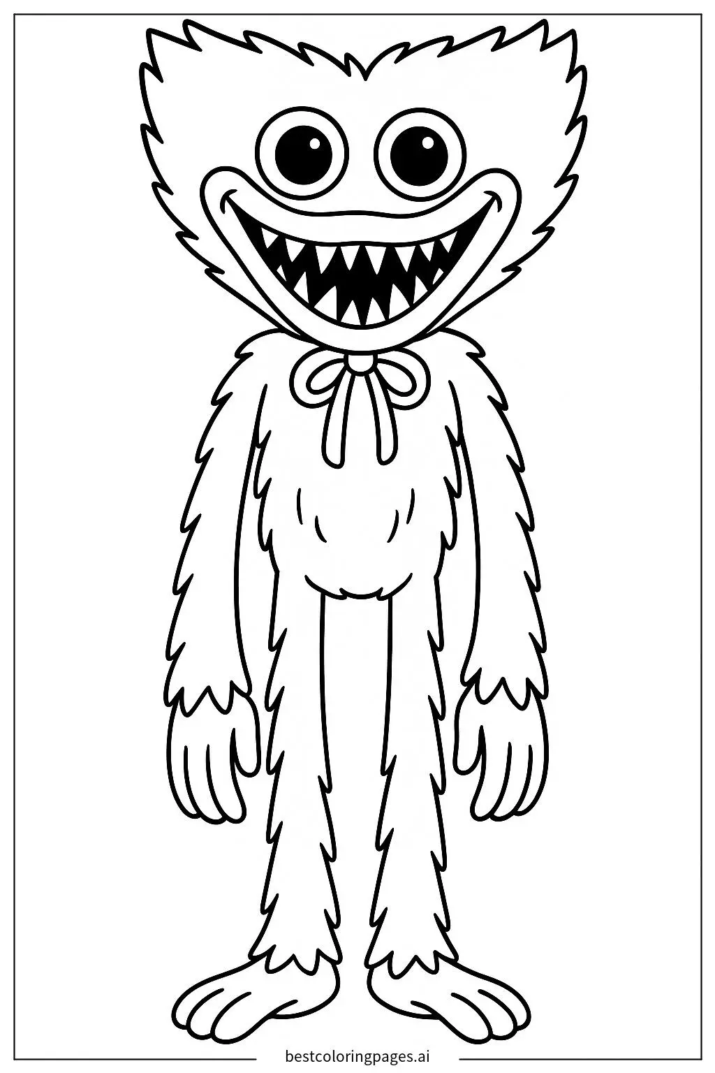 Huggy Wuggy Smiling Cheerfully