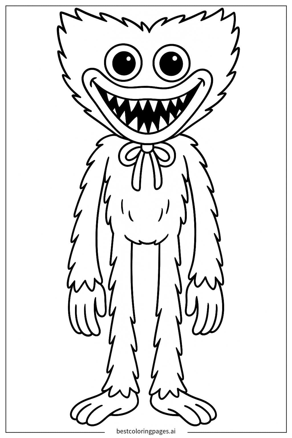 Huggy Wuggy Smiling Cheerfully