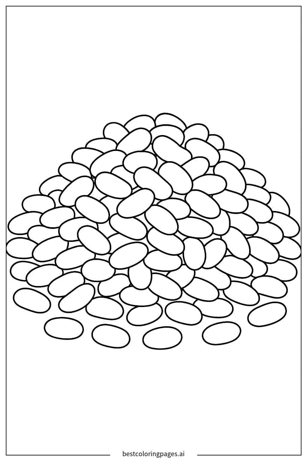 Coloriage Tas de Dragées