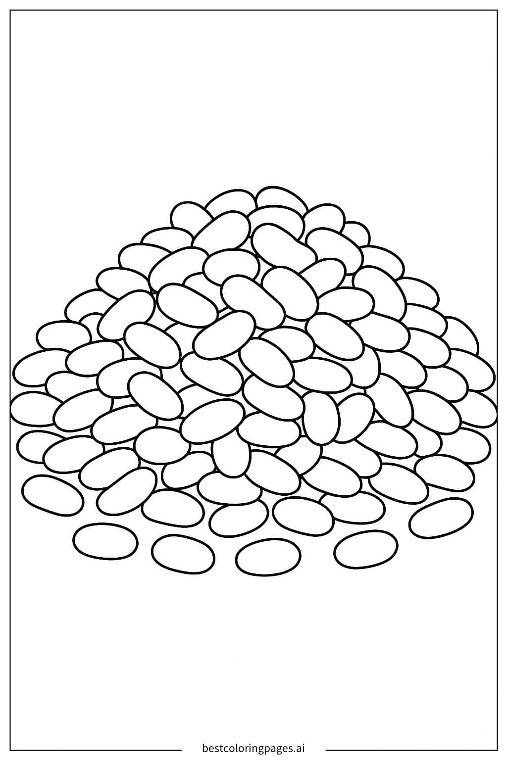 Pile of Colorful Jelly Beans