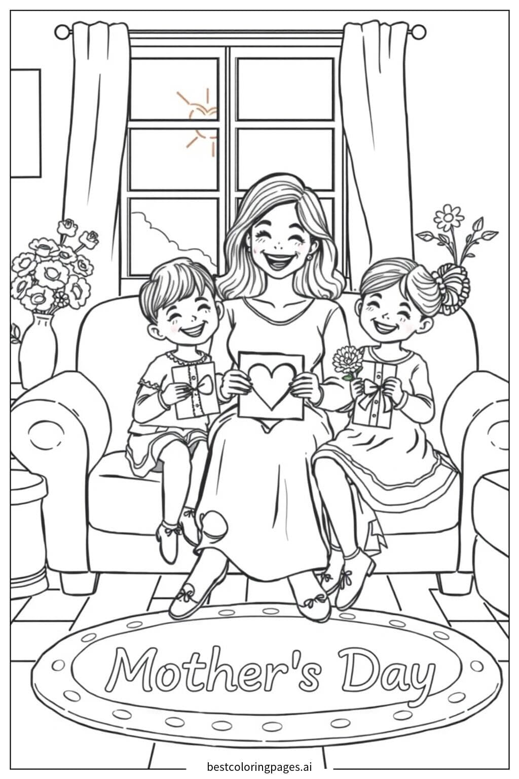 Kids Presenting Handmade Gifts to Their Mom on Mother's Day