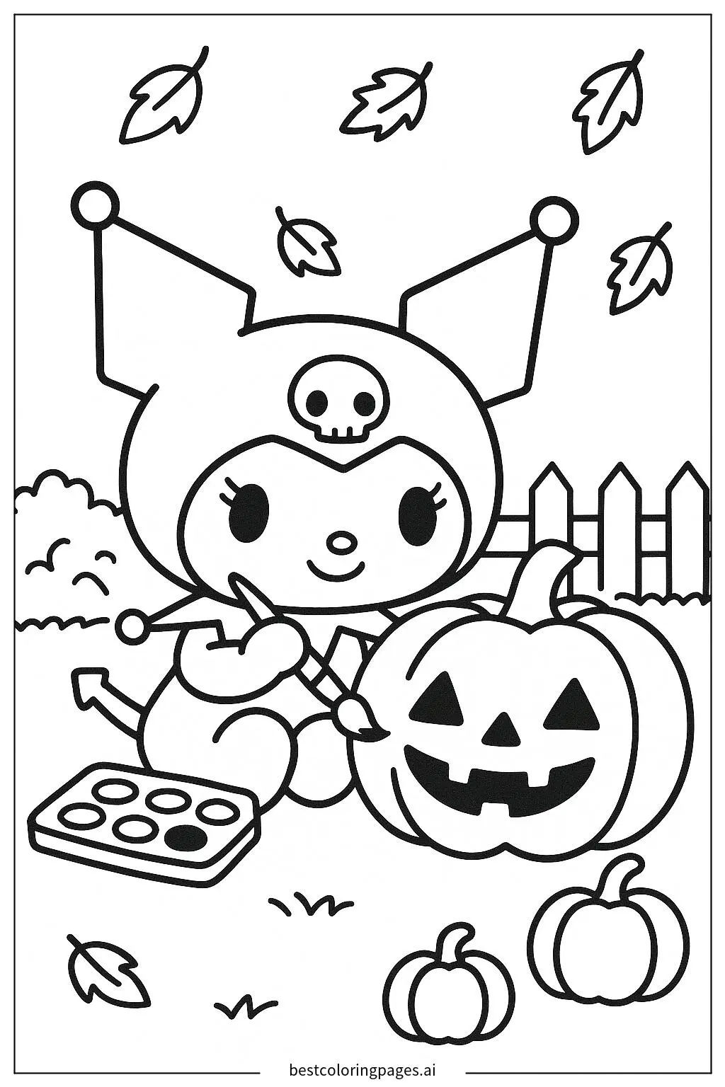 Kuromi's Halloween Pumpkin Decorating Adventure