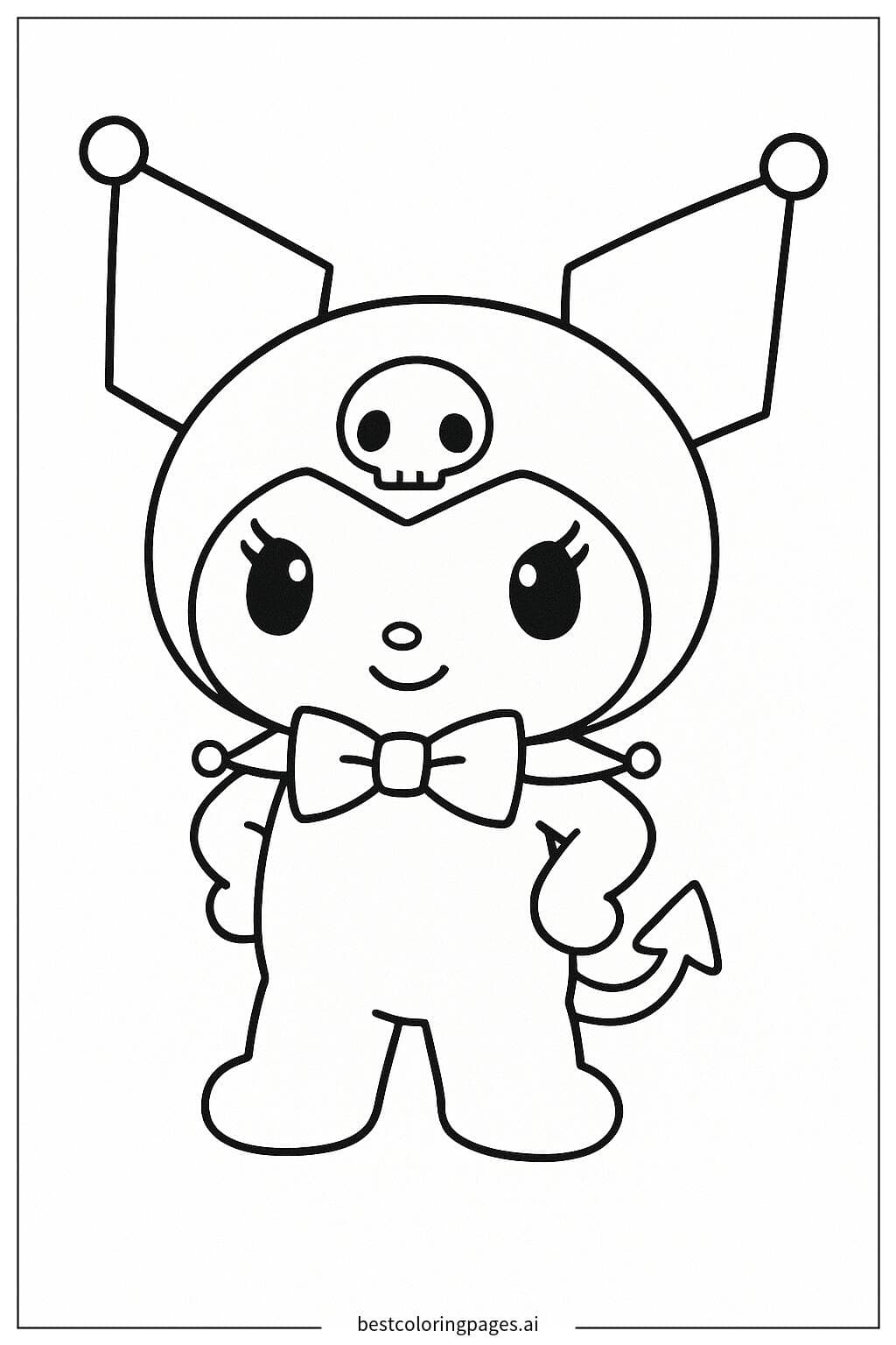 Kuromi with a Bow Tie