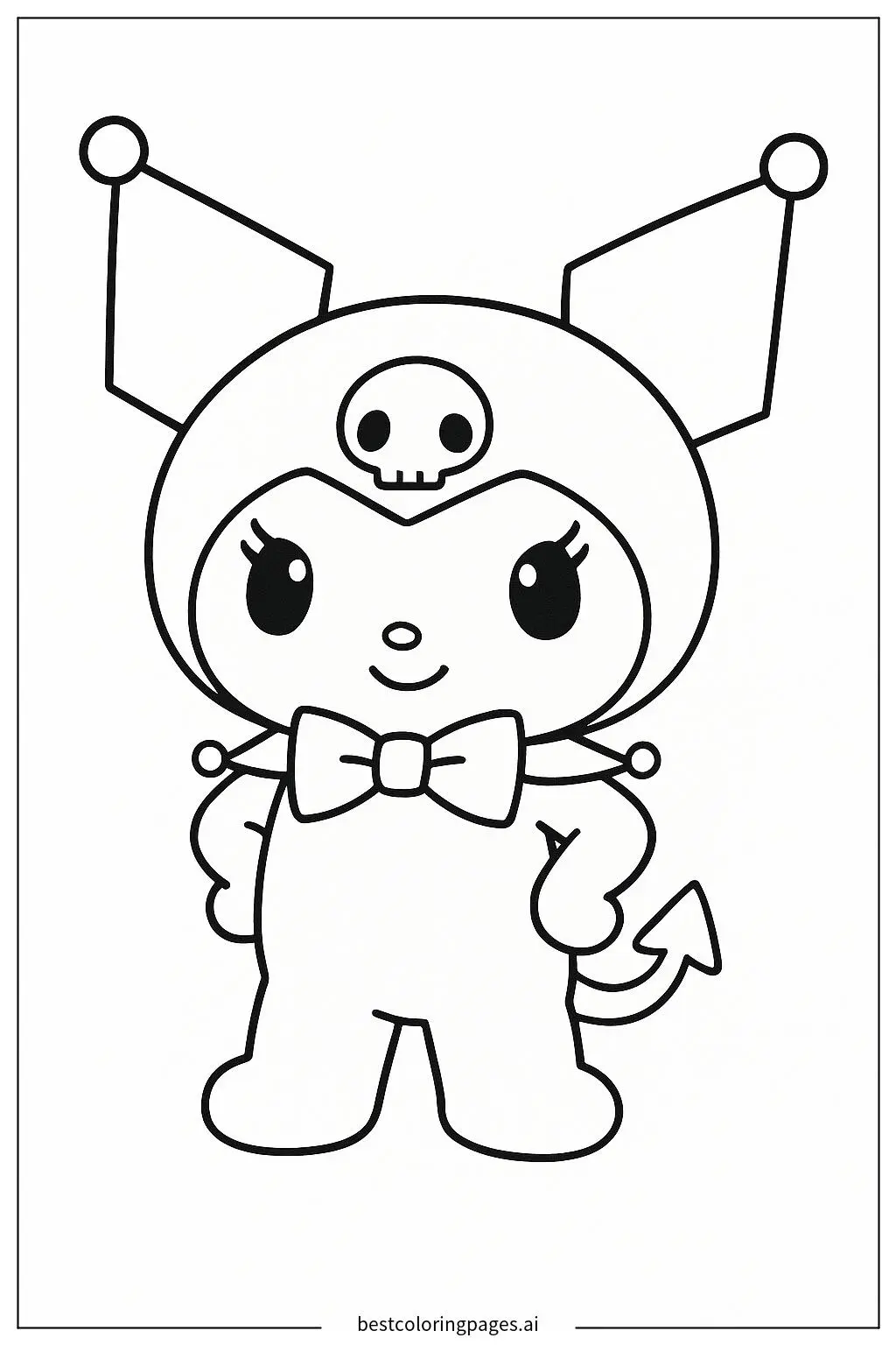 Kuromi with a Bow Tie