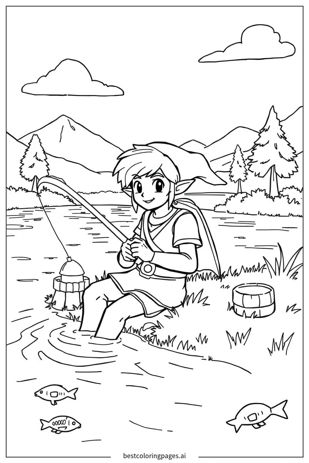 Link Fishing by the River