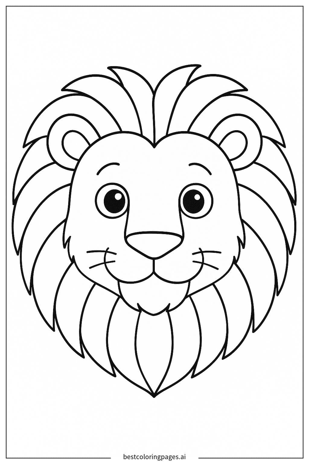 Lion's Face Close-Up