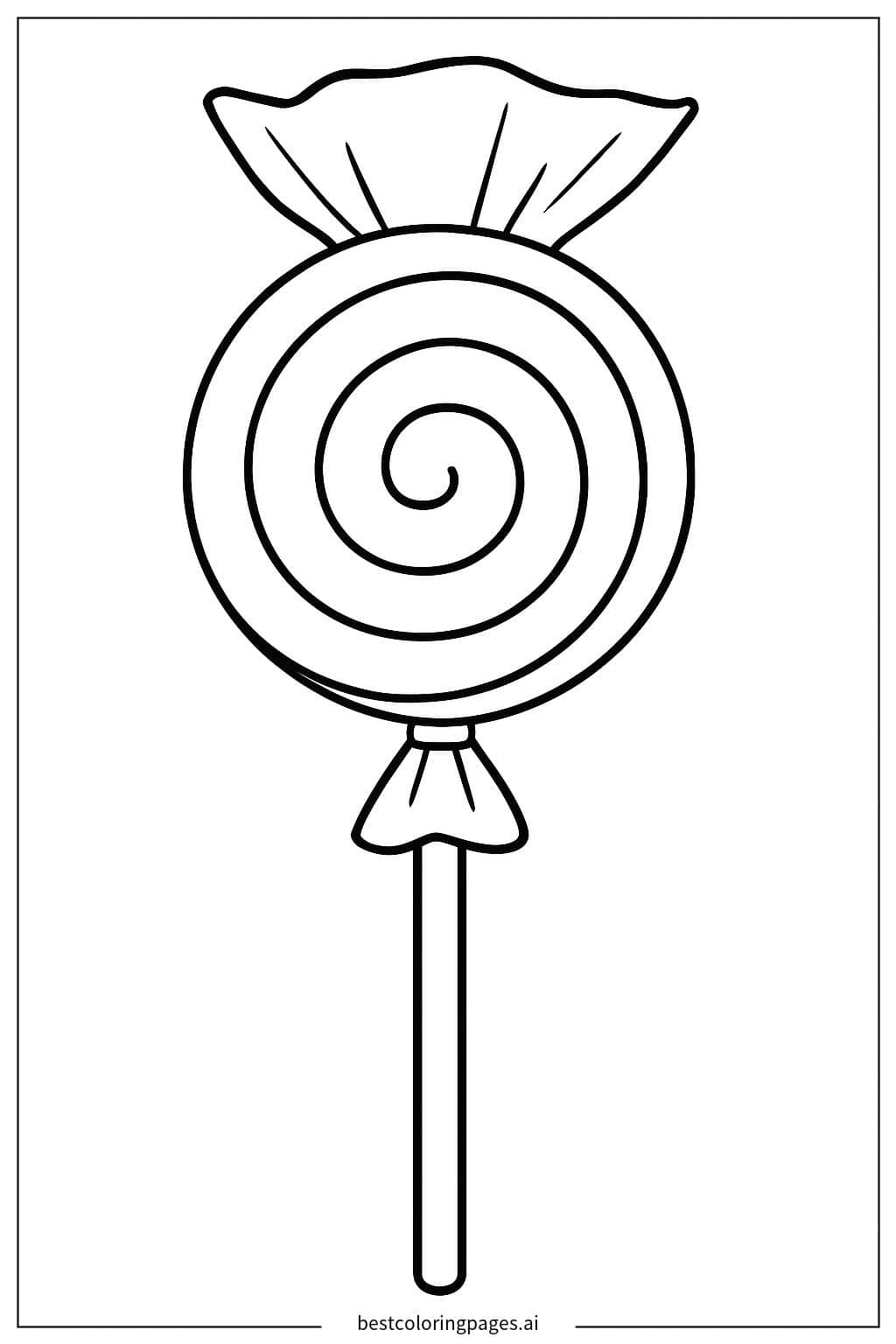 Coloriage Sucette emballée