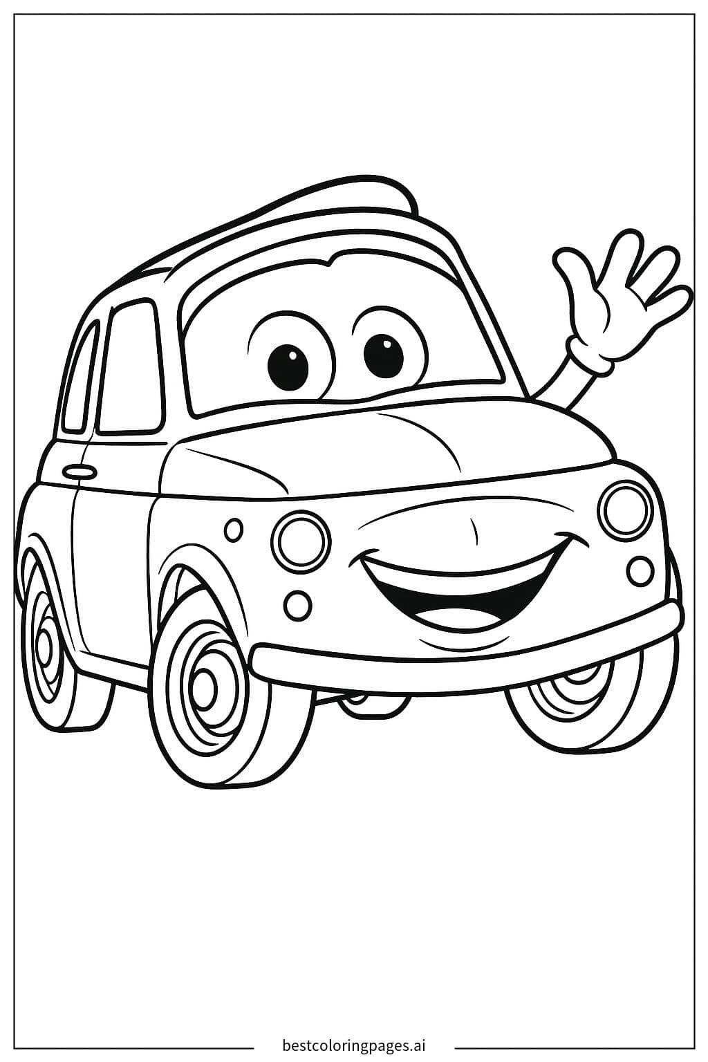 Tranh tô màu Luigi vẫy tay vui vẻ