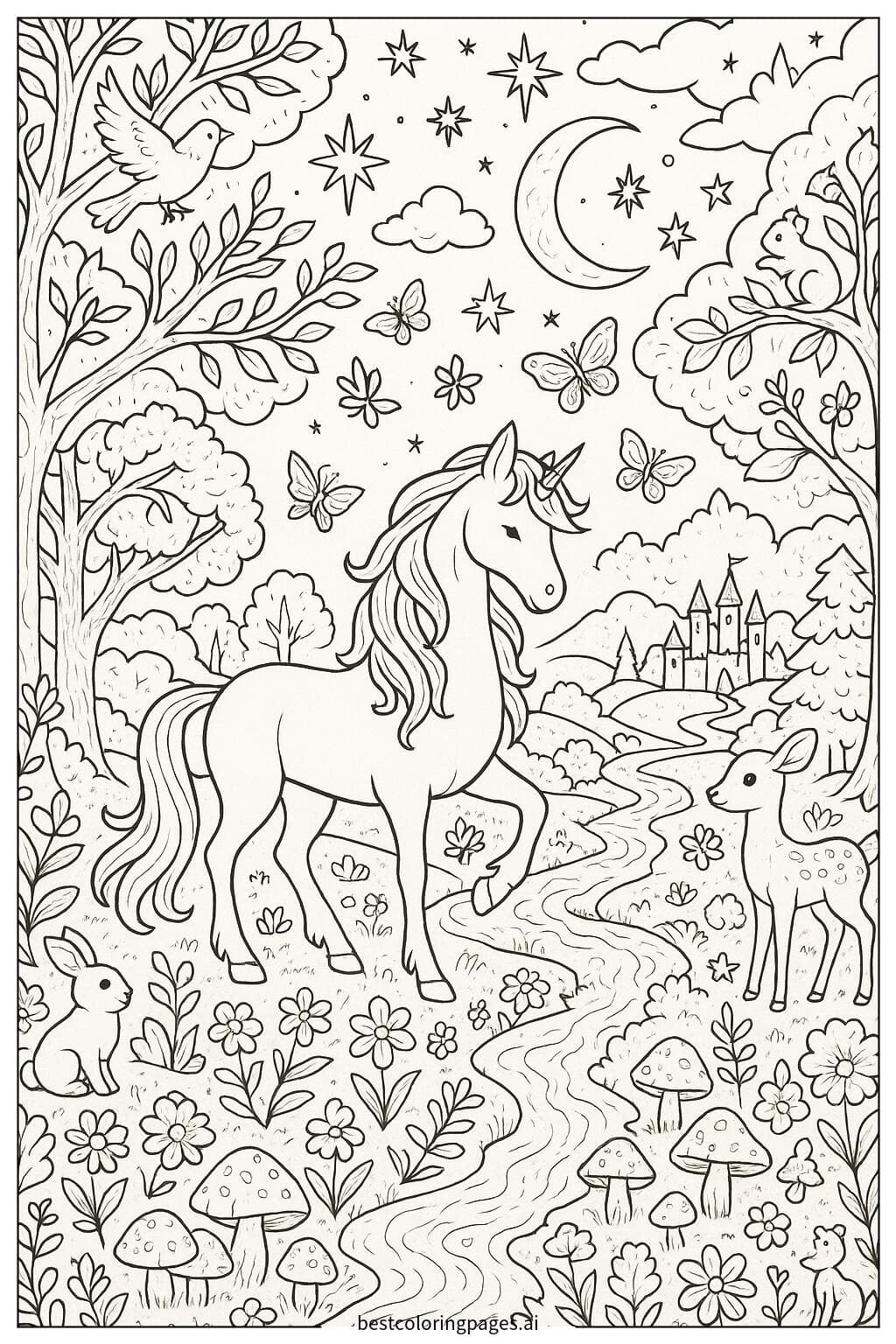 Foresta Magica con Unicorni