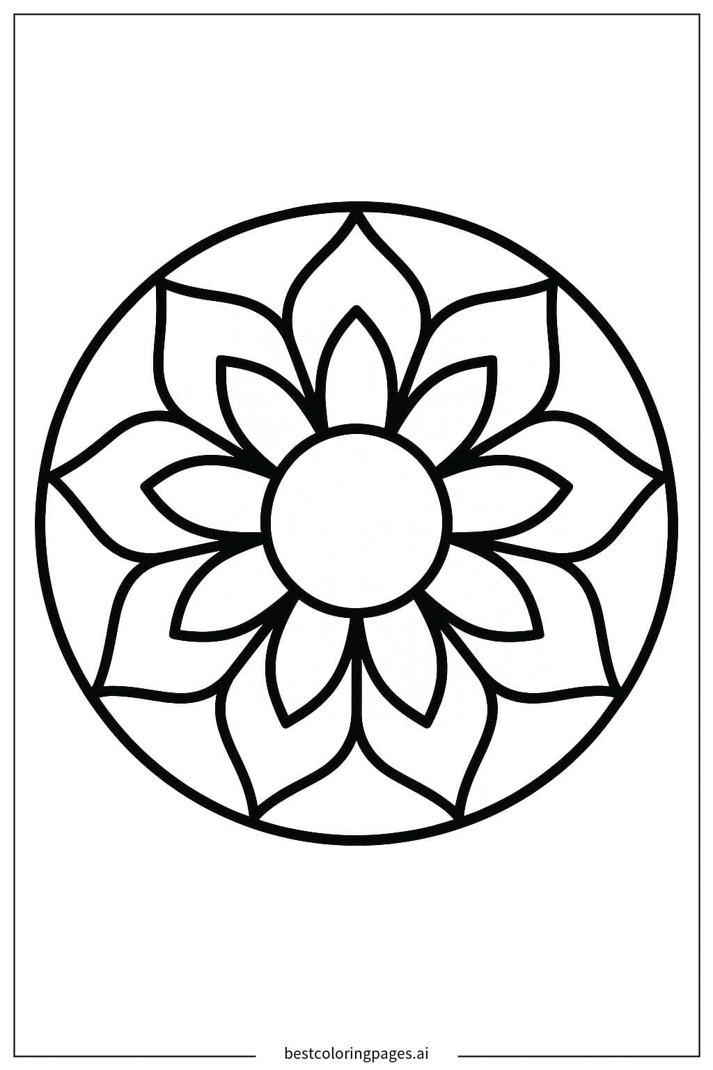 Mandala with Bold Lines