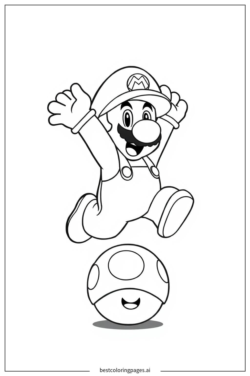 Mario Jumping on a Goomba