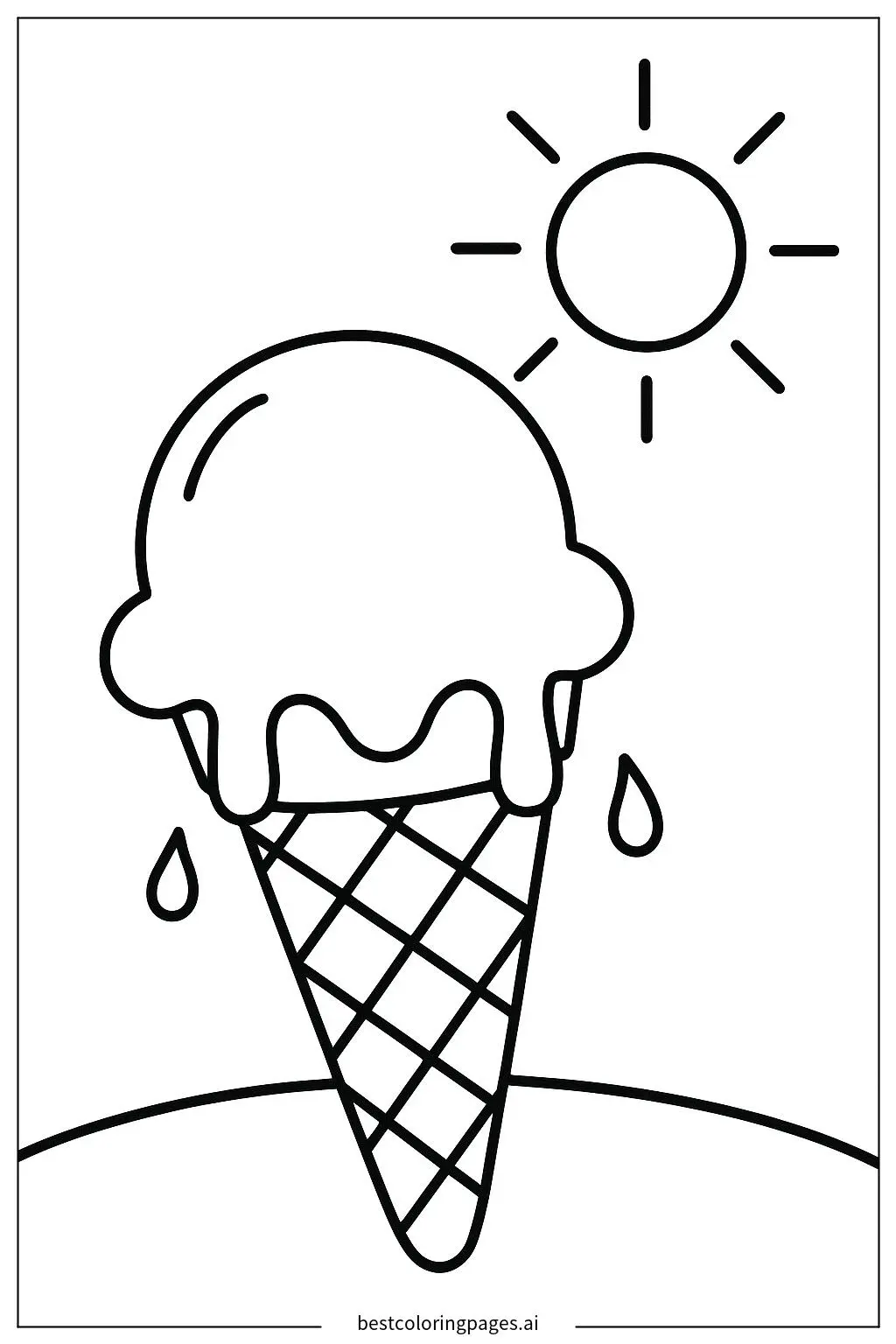 Glace fondante sous le soleil