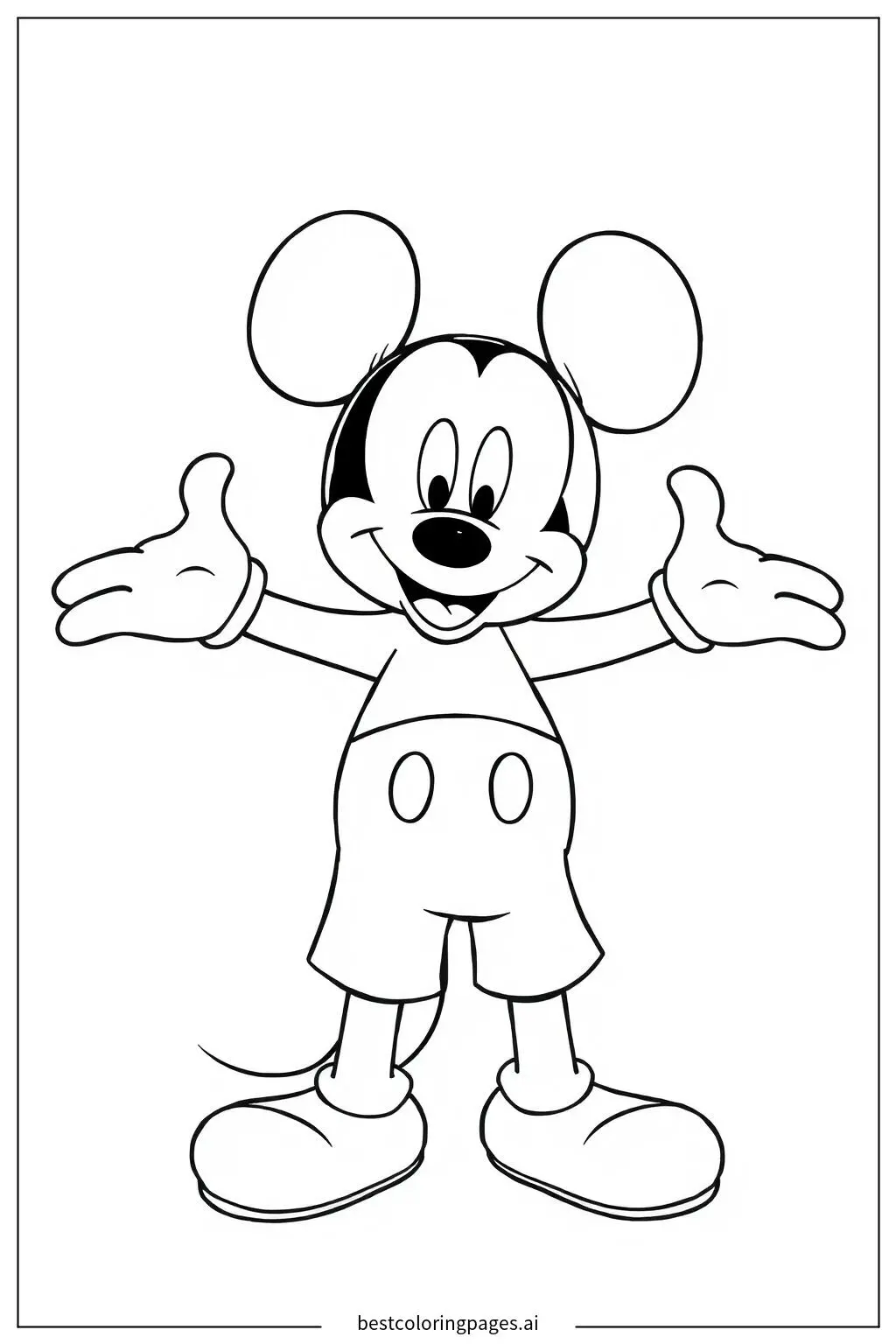 Микки Маус с открытыми руками