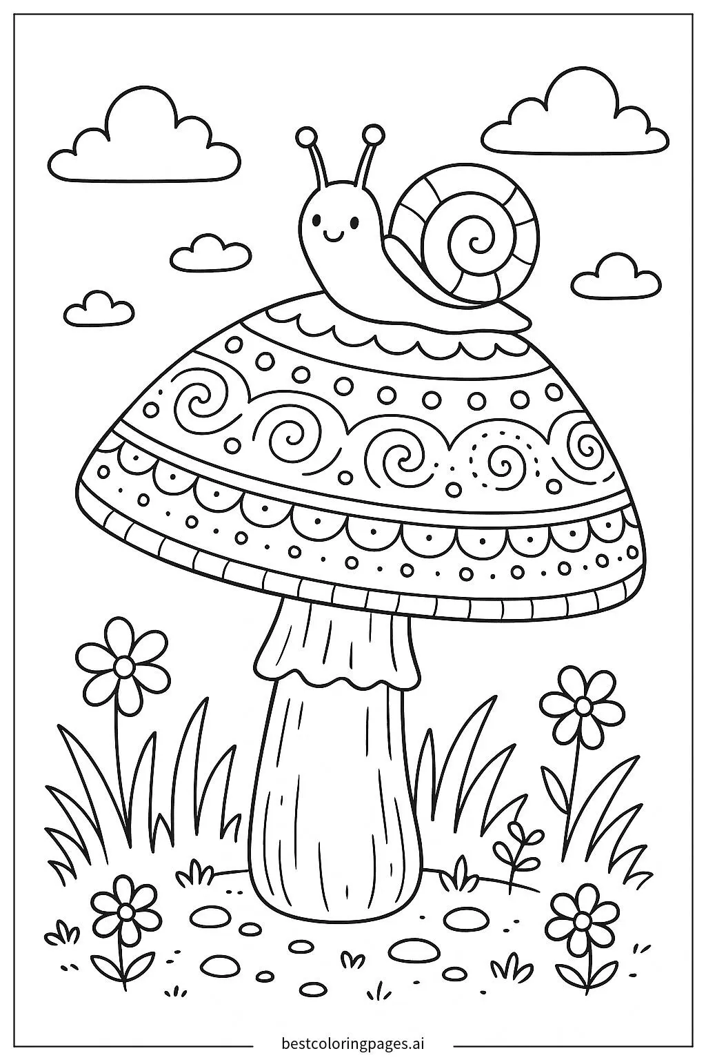 Mushroom and Snail Interaction