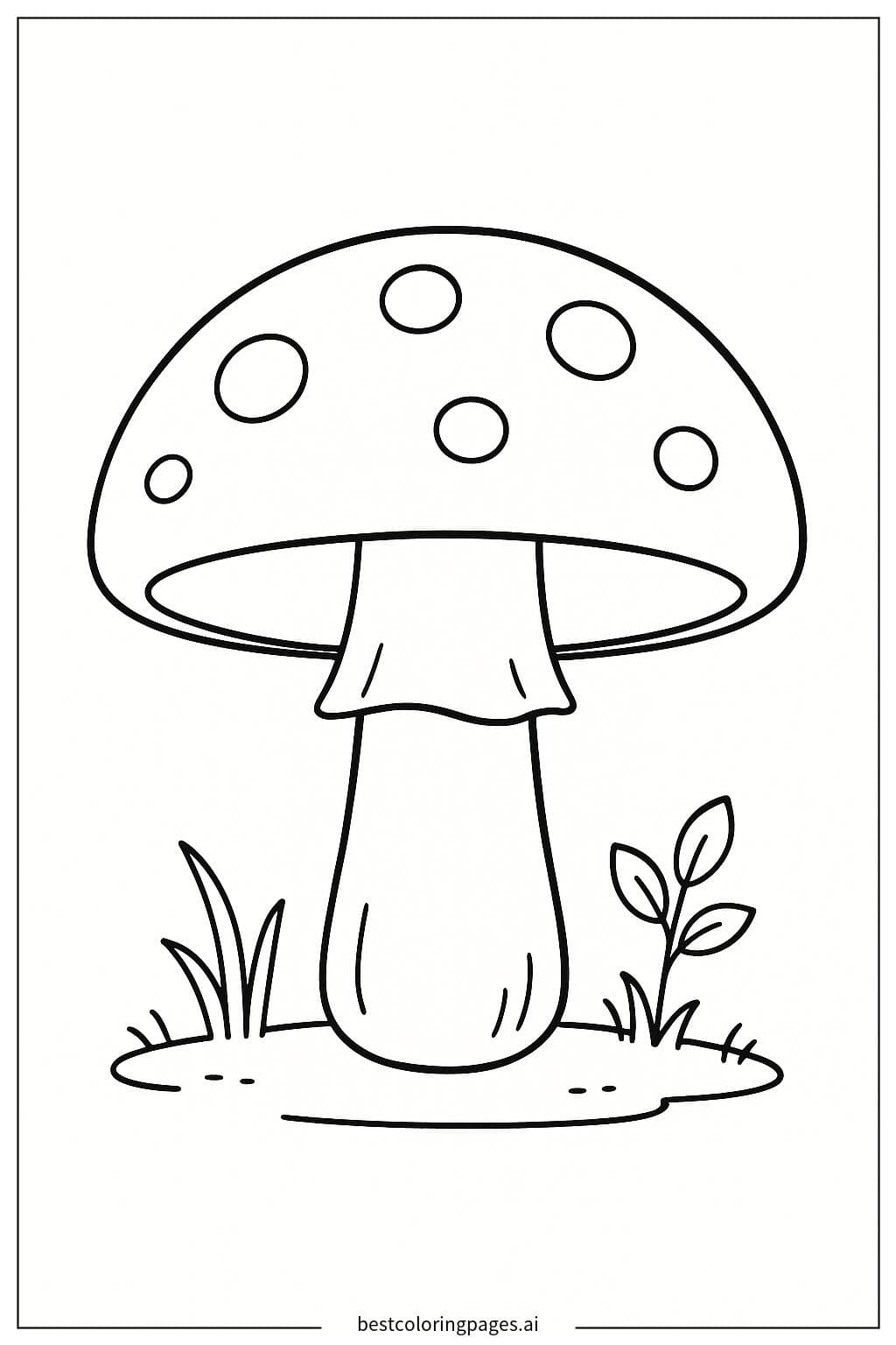 Mushroom with Simple Background