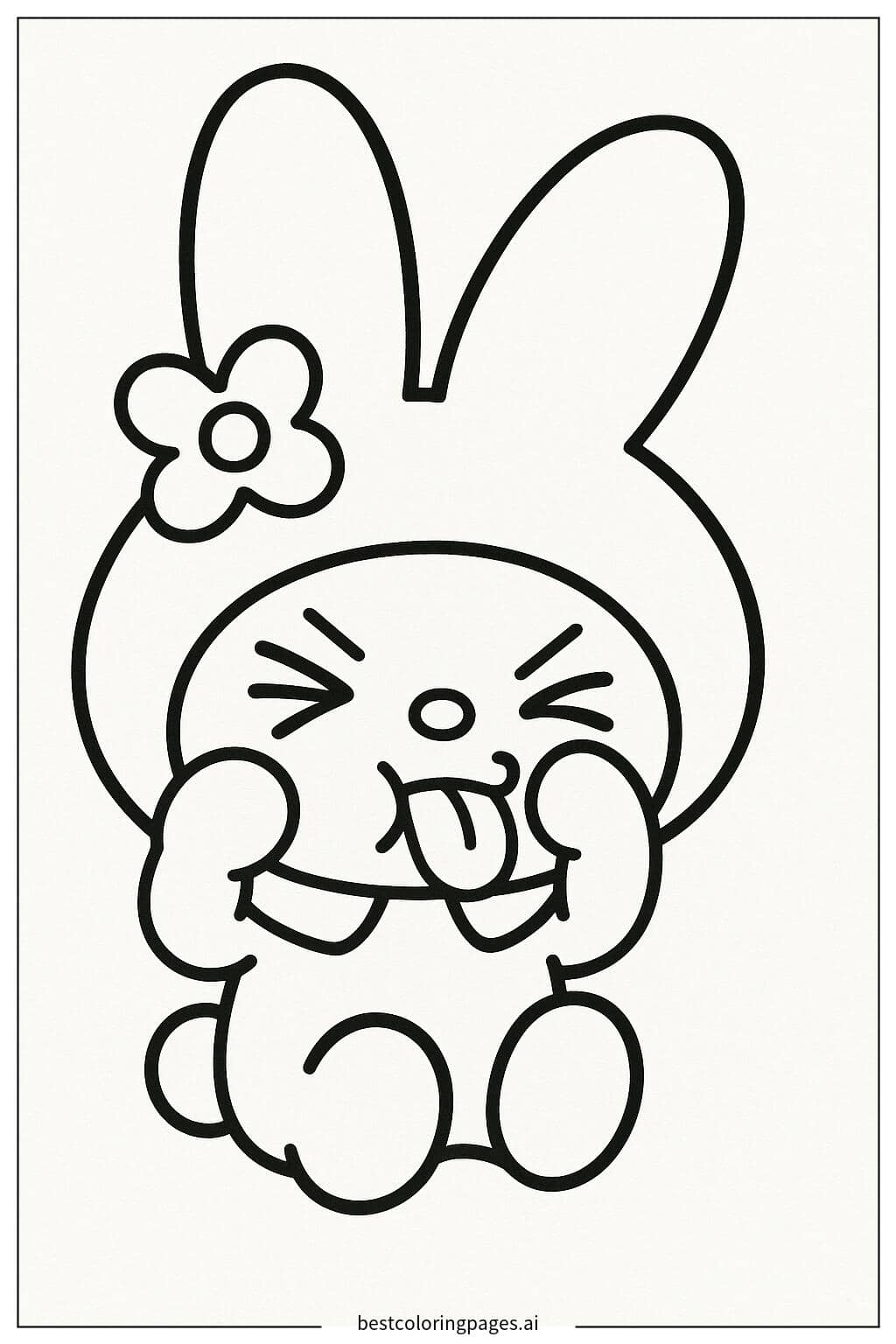 Disegni di La Buffa Faccia di My Melody da Colorare