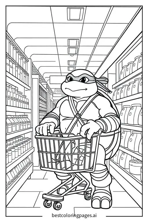 Ninja Turtle Shopping Adventure in the Supermarket