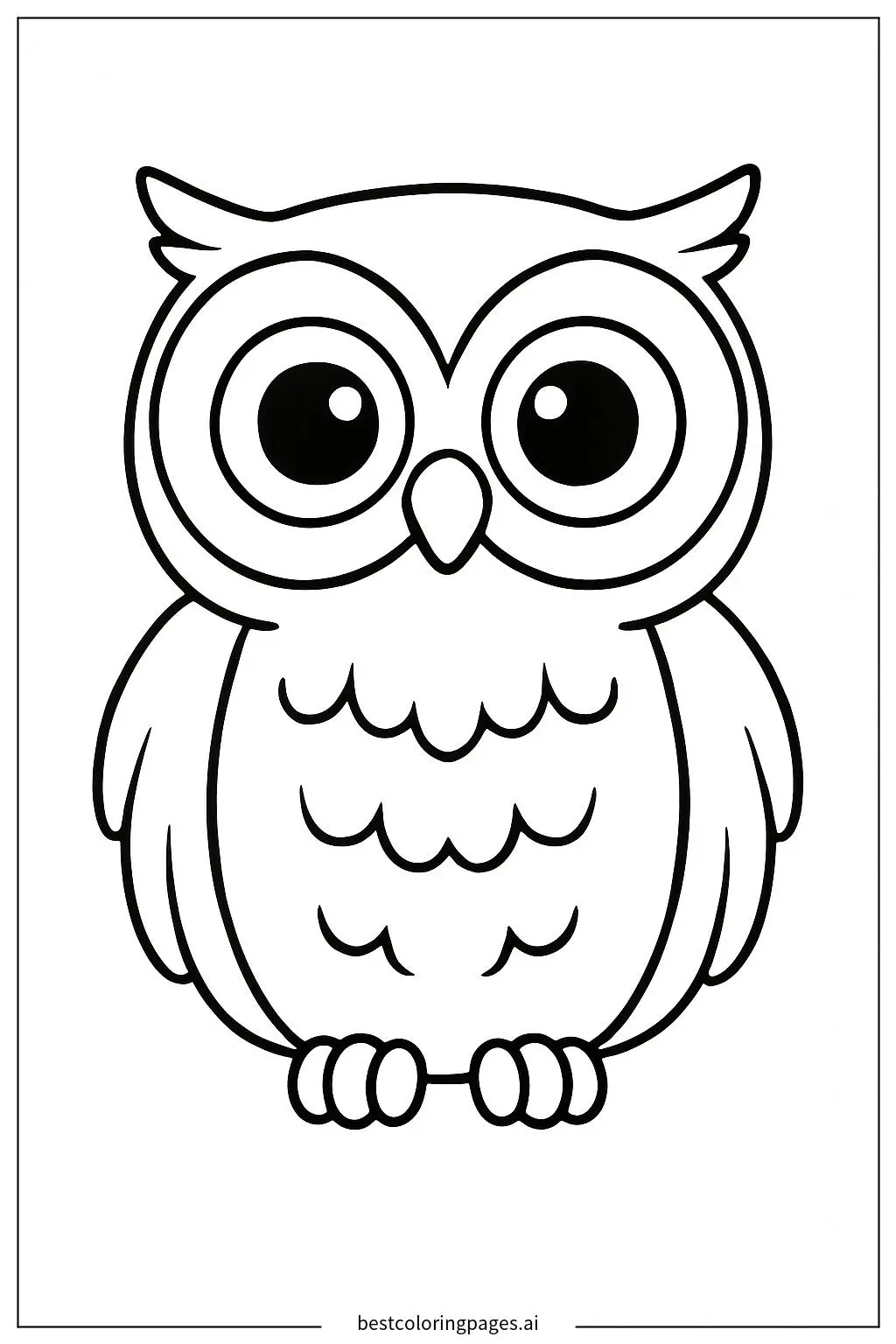 Adorable Owl with Wide-Open Eyes