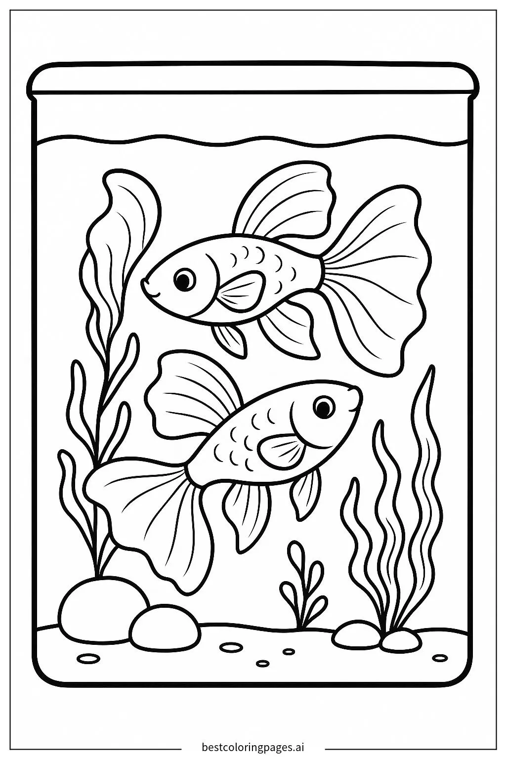 Colorful Pair of Guppies