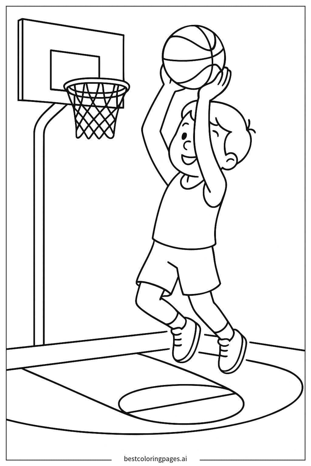 Basketball Player Making a Jump Shot