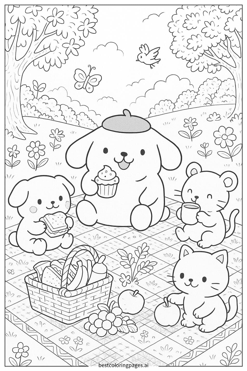 Pom Pom Purin's Joyful Picnic with Friends