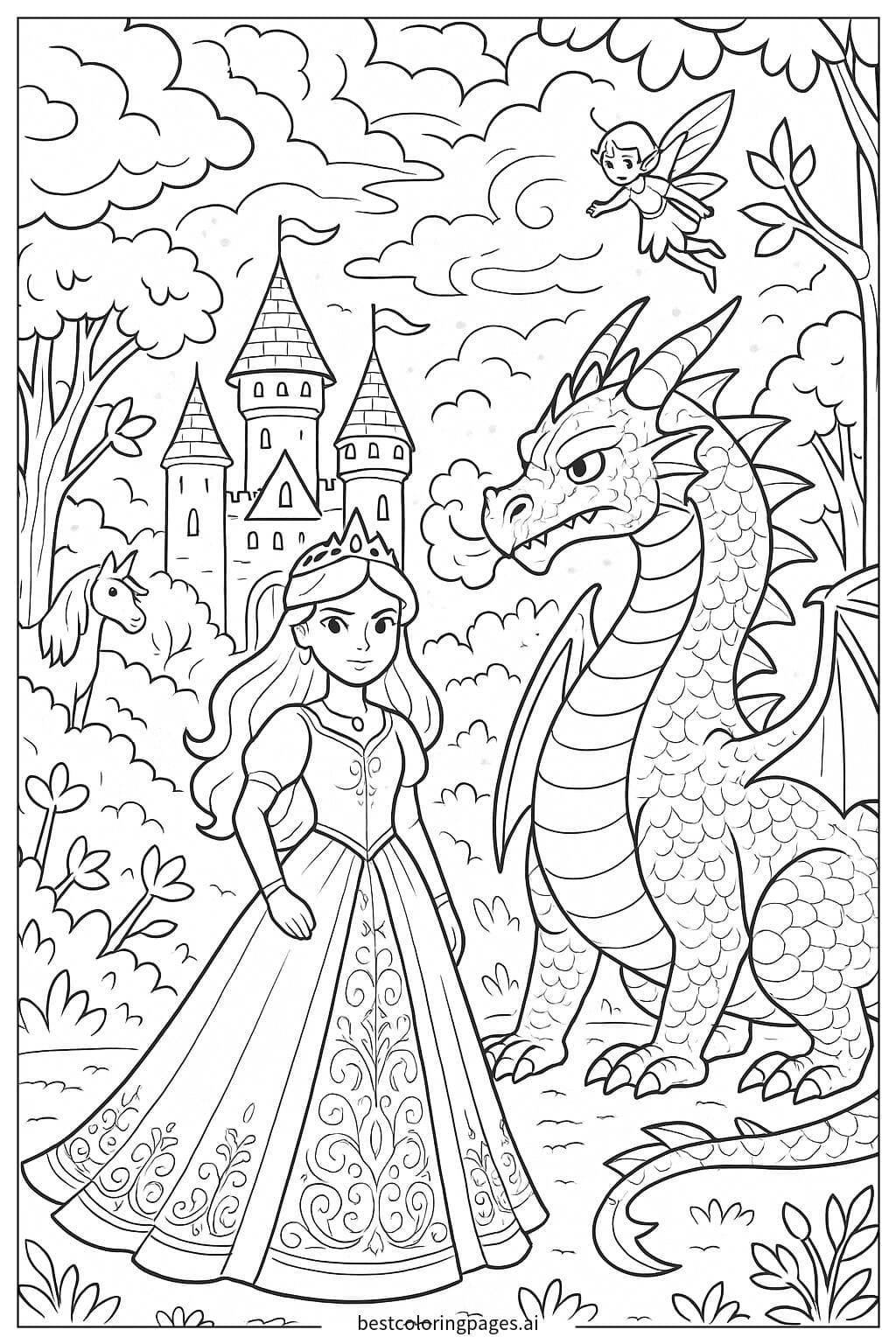 Princess Facing the Dragon
