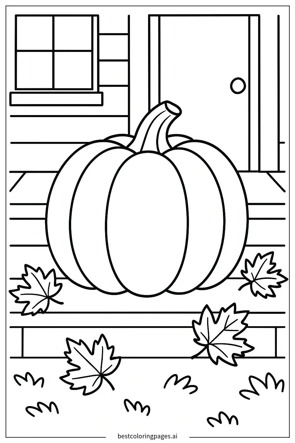 Pumpkin on a Porch