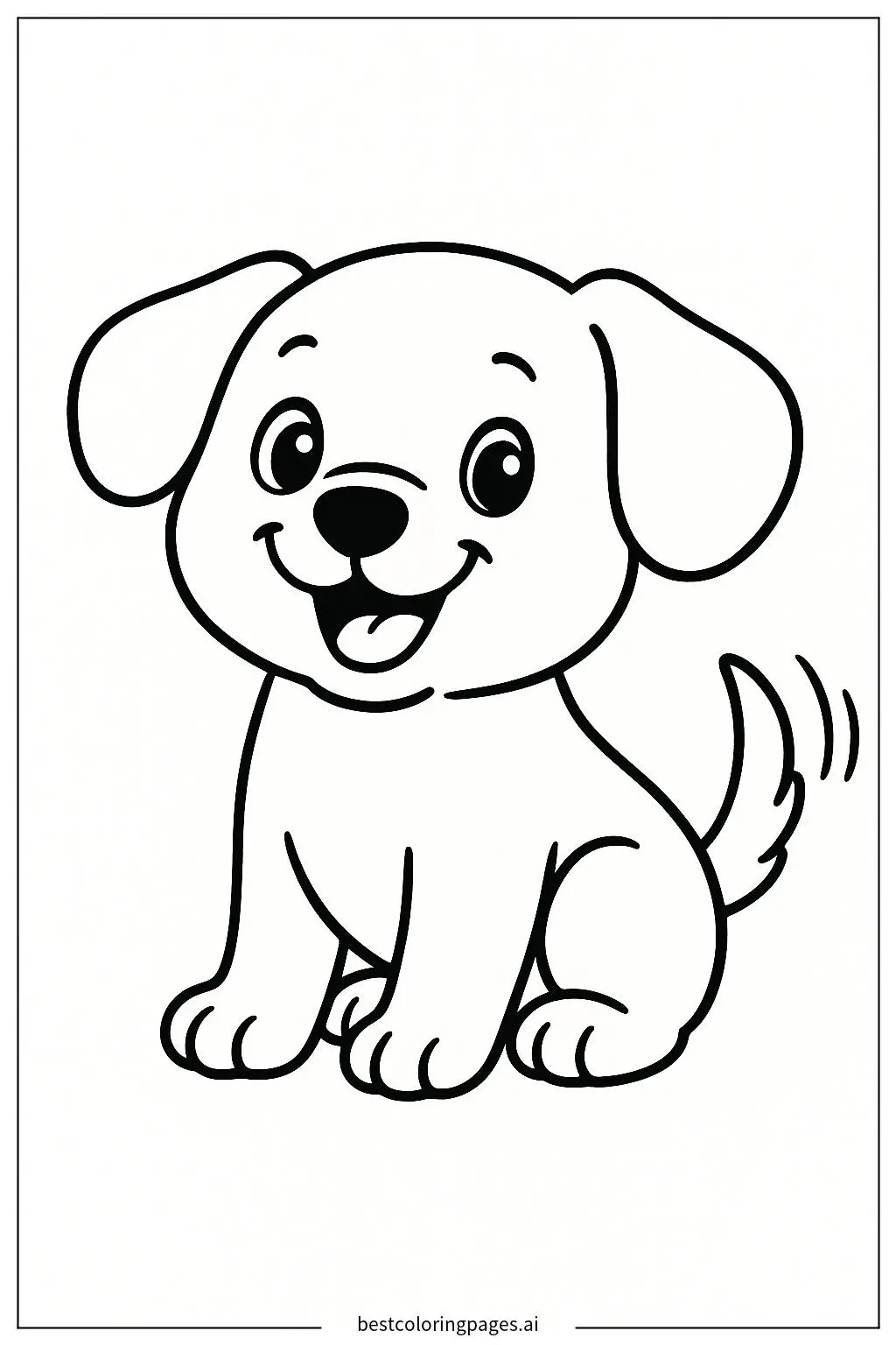 Cachorro moviendo su cola