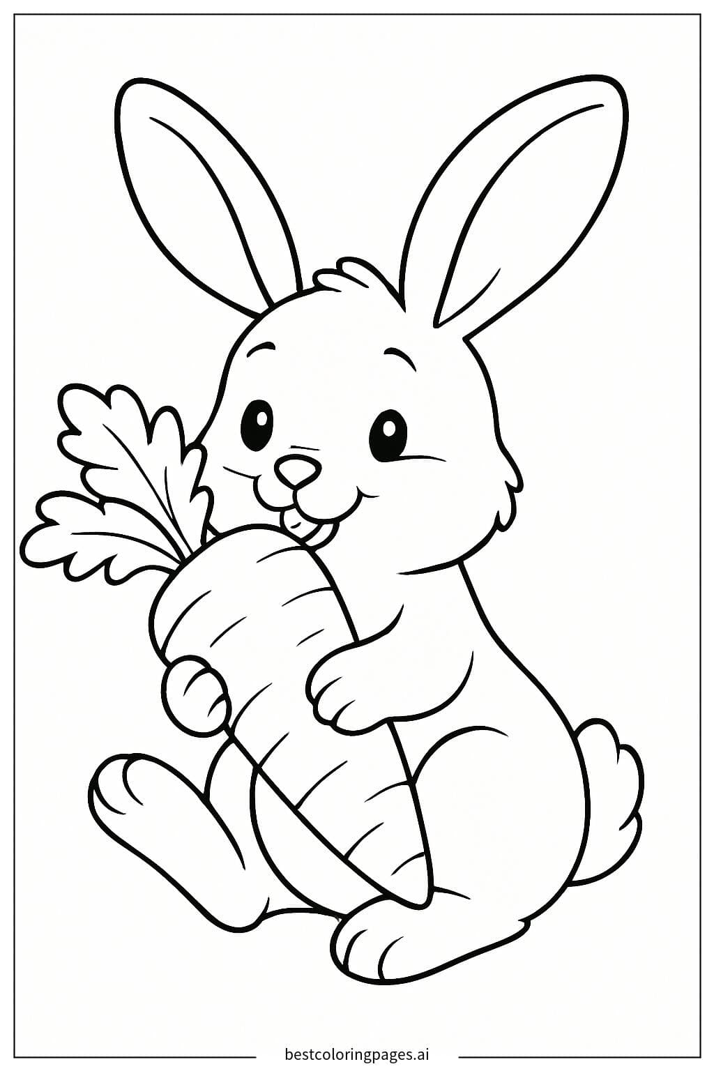 Rabbit Eating Carrot