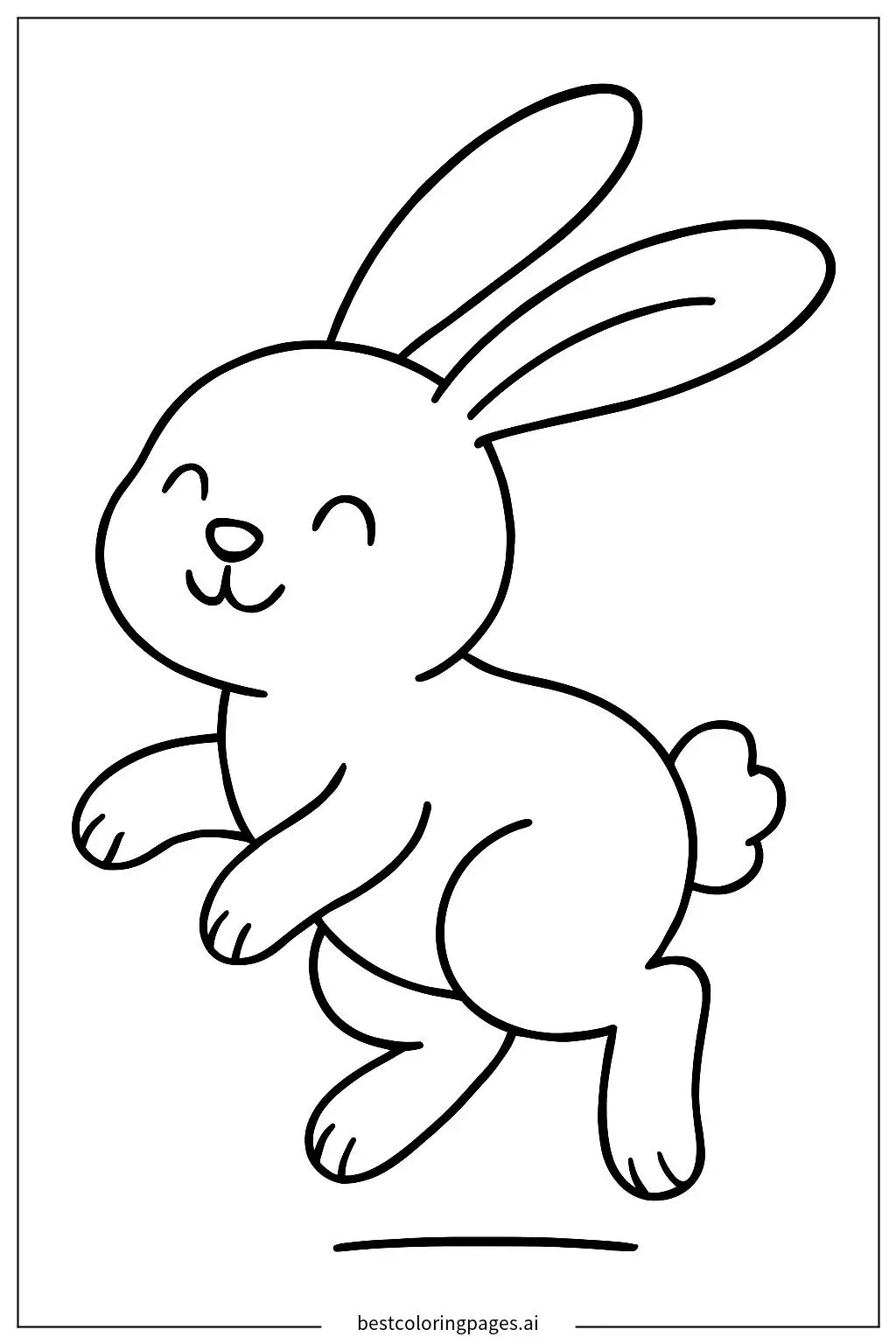 Floppy-Eared Rabbit Hopping