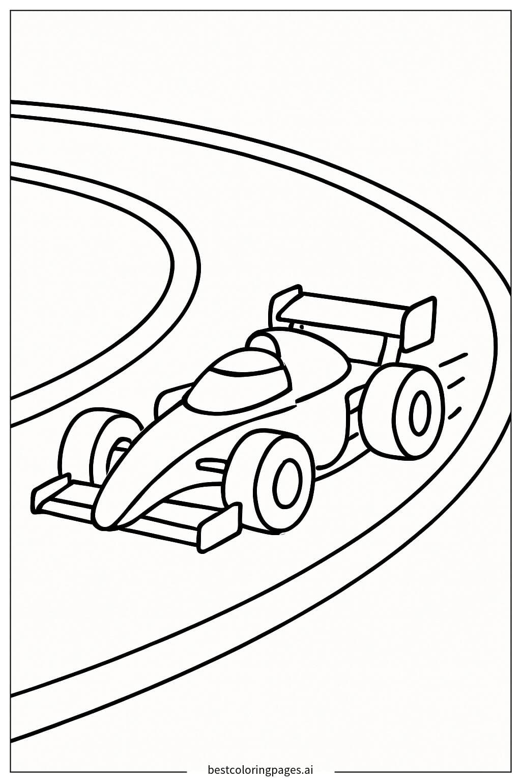 Race Car on a Curved Track