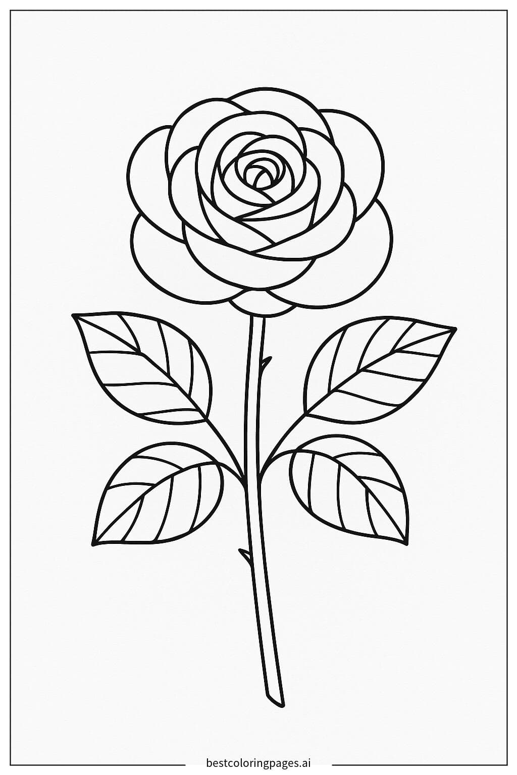 몇 잎이 있는 장미