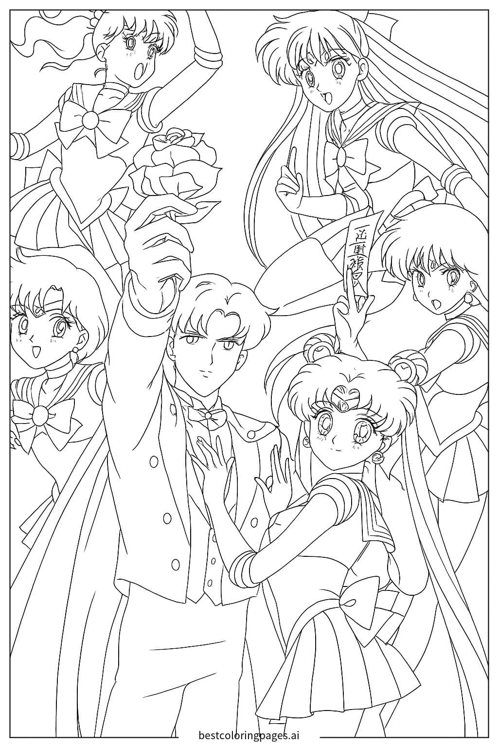 Retrato de Grupo de Sailor Moon