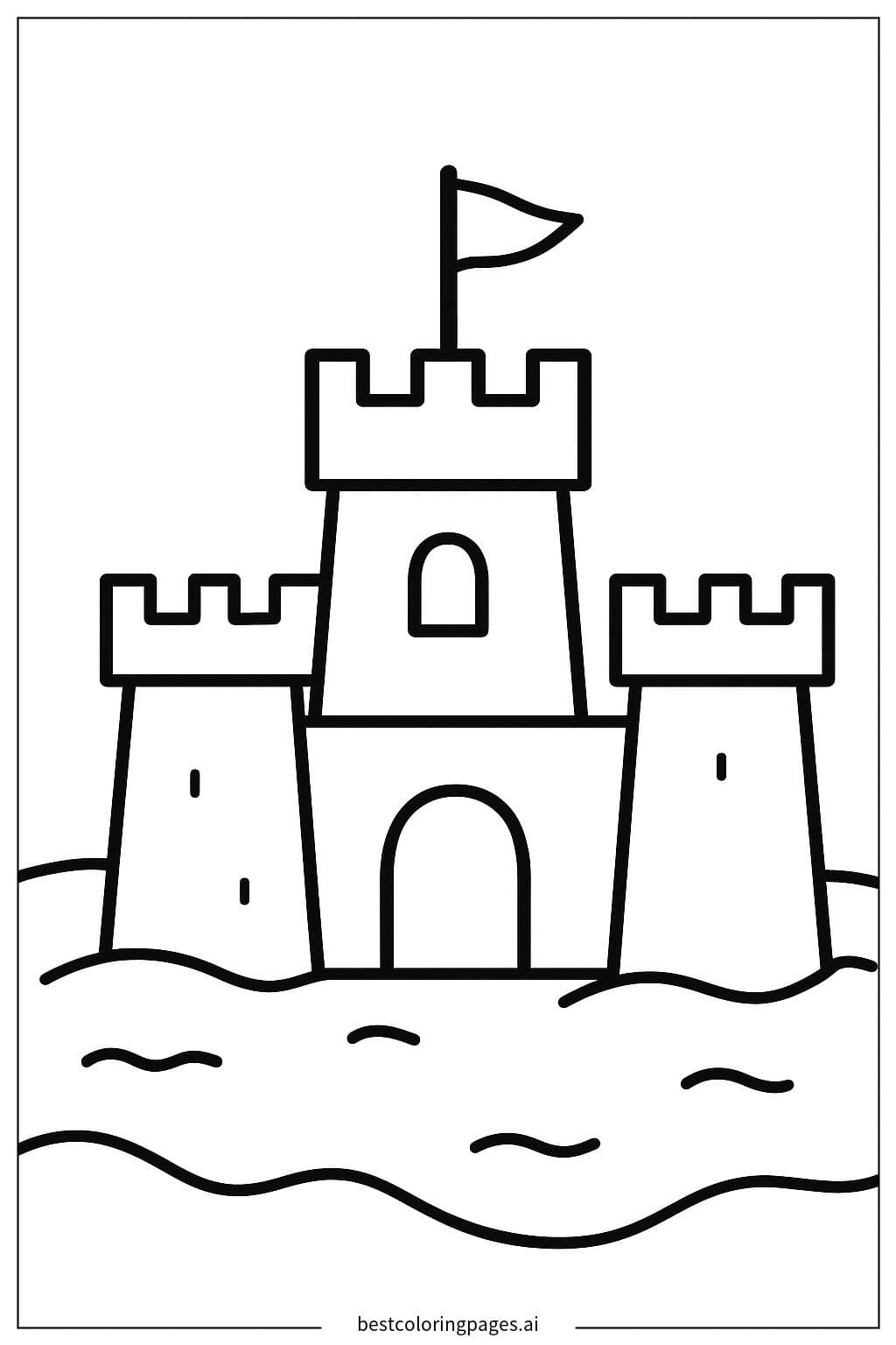 Sandcastle with Flag