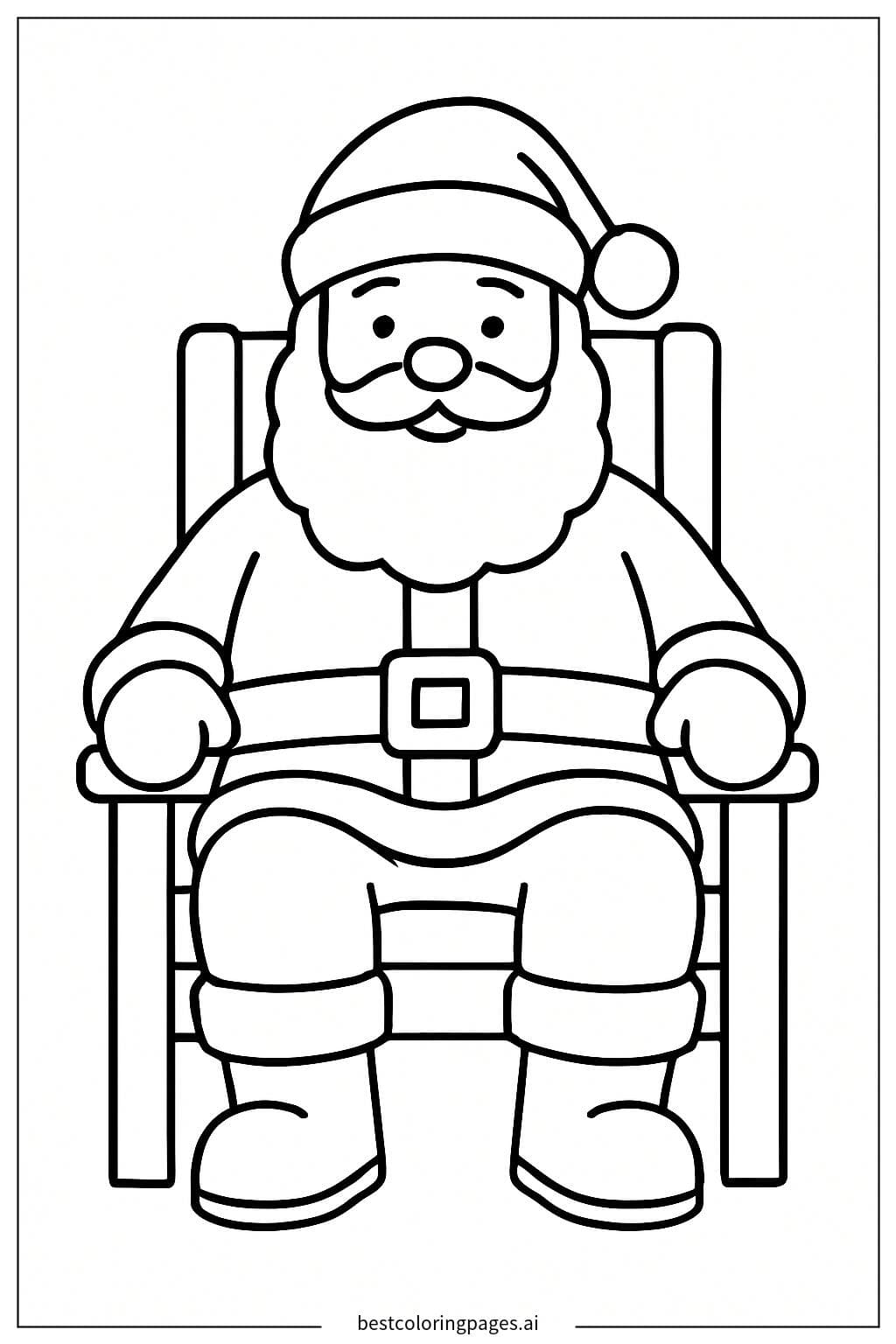 Santa Claus Relaxing on a Chair
