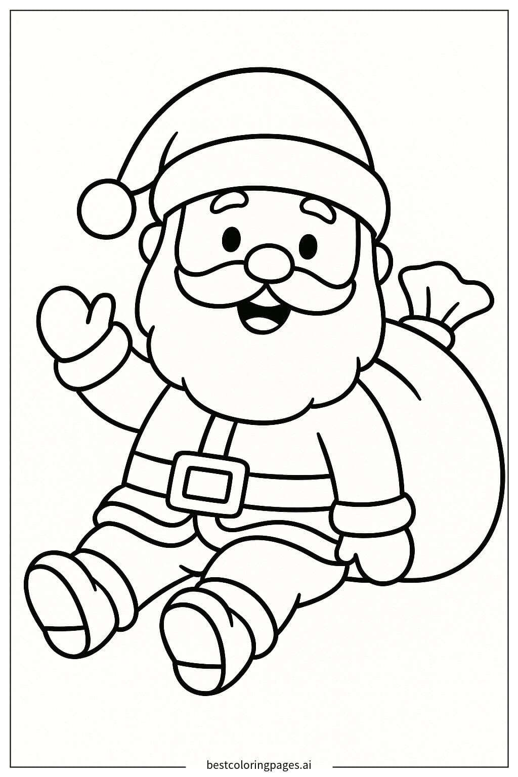 Santa with Gift Bag