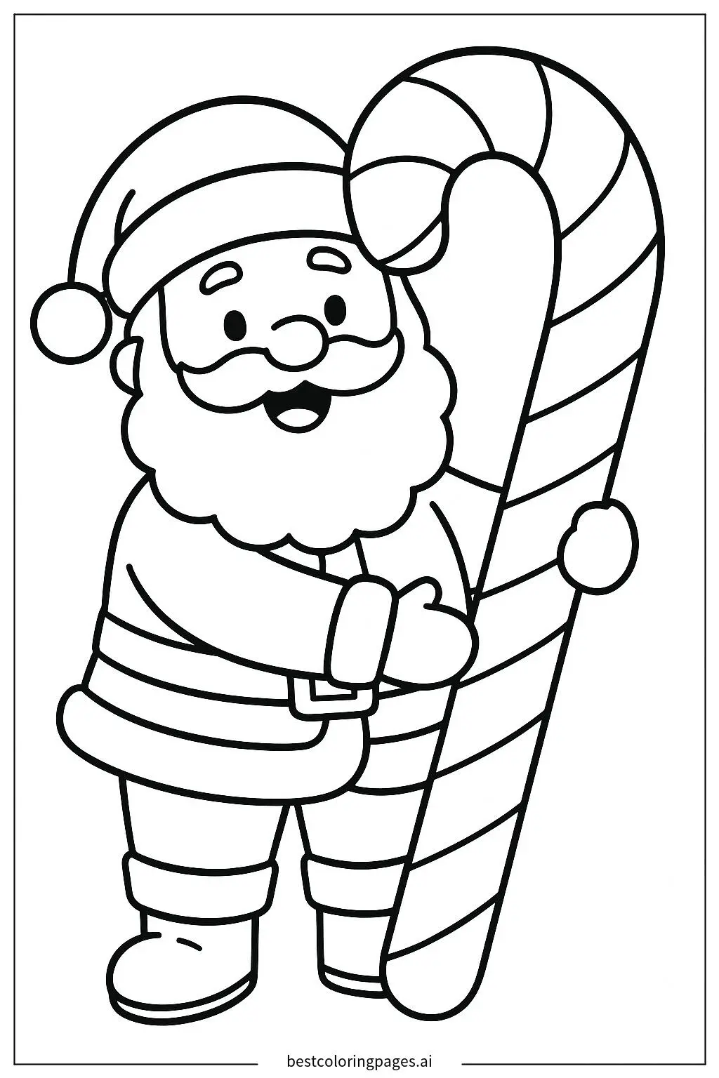 Santa Claus with Candy Cane
