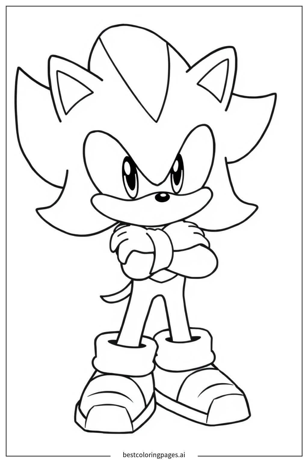 Shadow the Hedgehog Standing Confidently