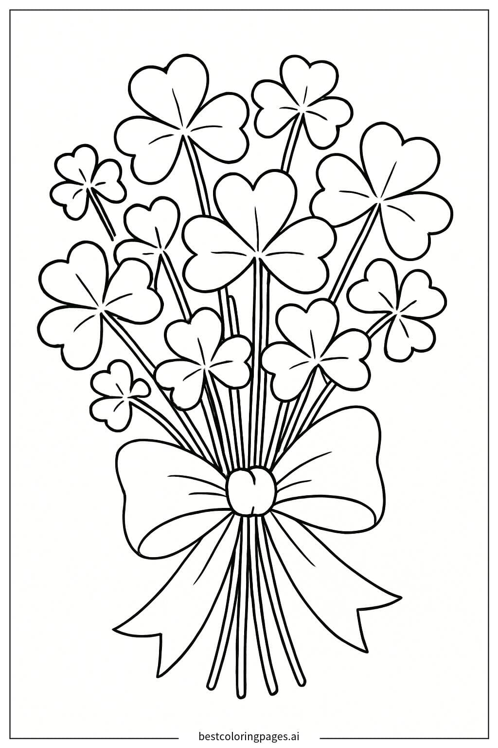 Shamrock Bouquet with a Bow