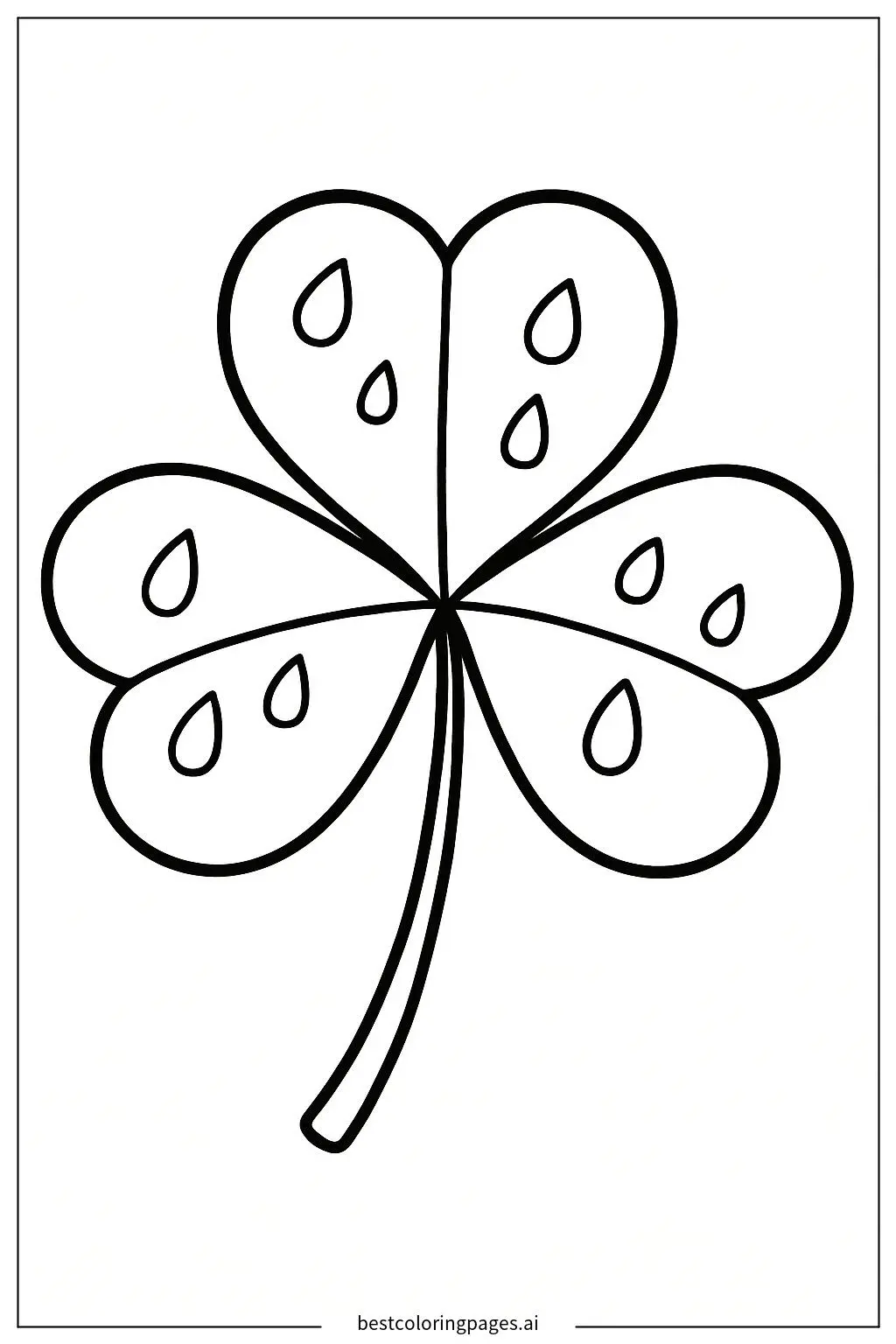Shamrock with Raindrops