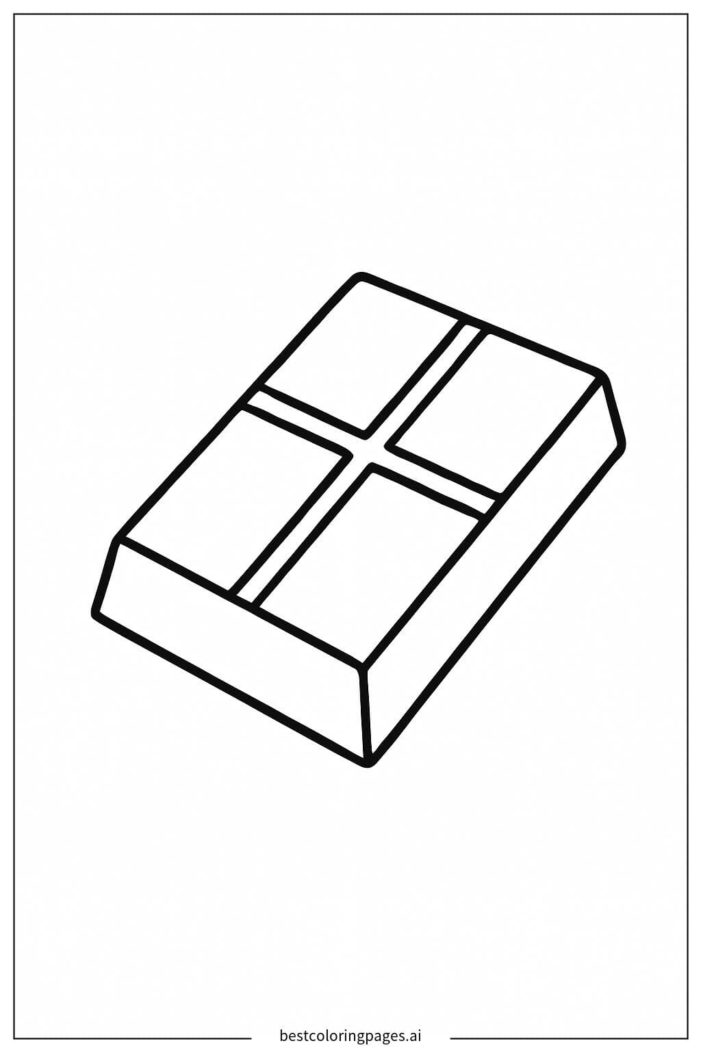 Coloriage Tablette de Chocolat Simple