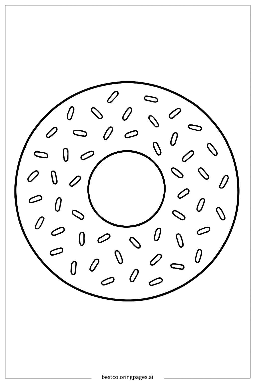 Beignet simple avec des vermicelles