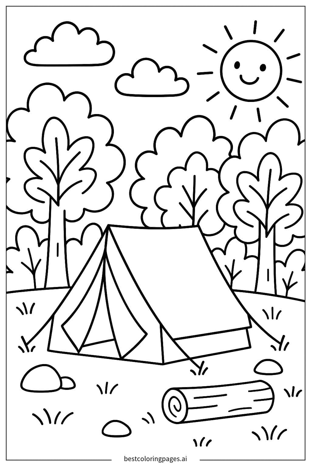 Charming Forest Campsite with Tent