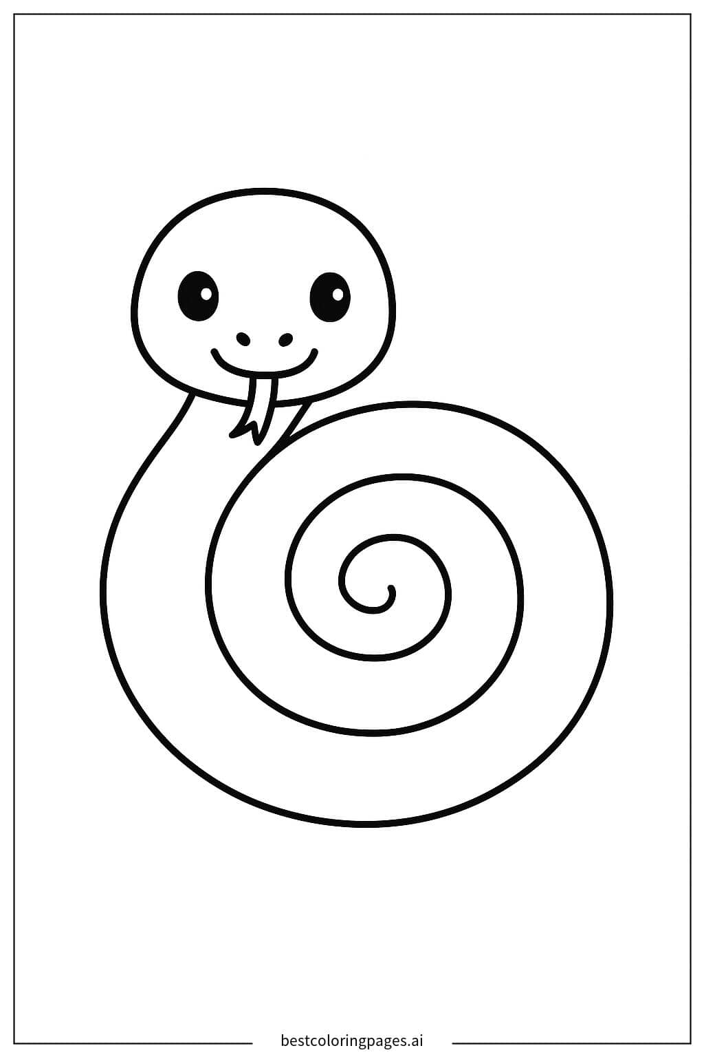 Simple Snake Pattern Coloring Page