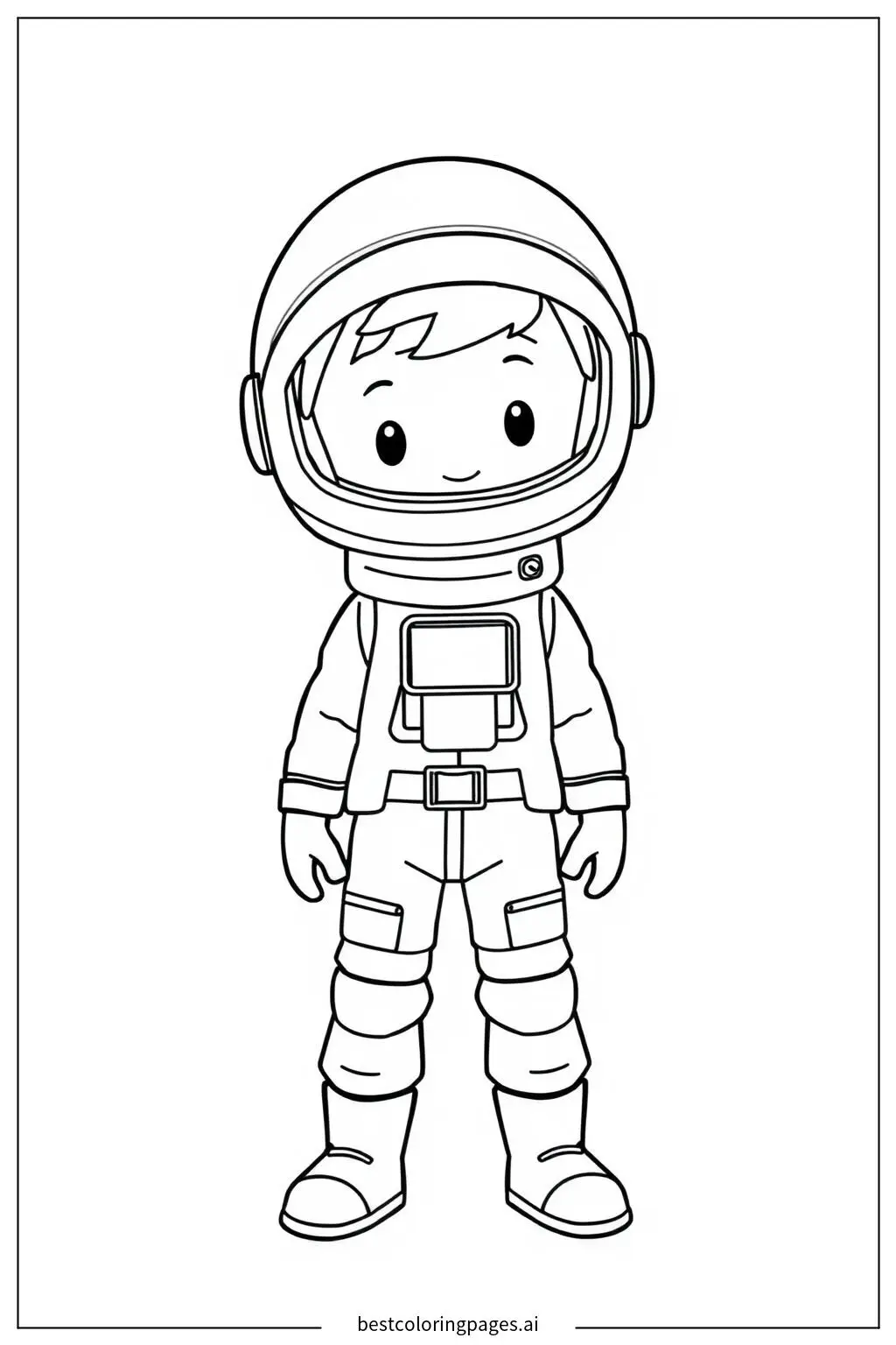 Dibujos de Diseño sencillo de casco espacial para Colorear