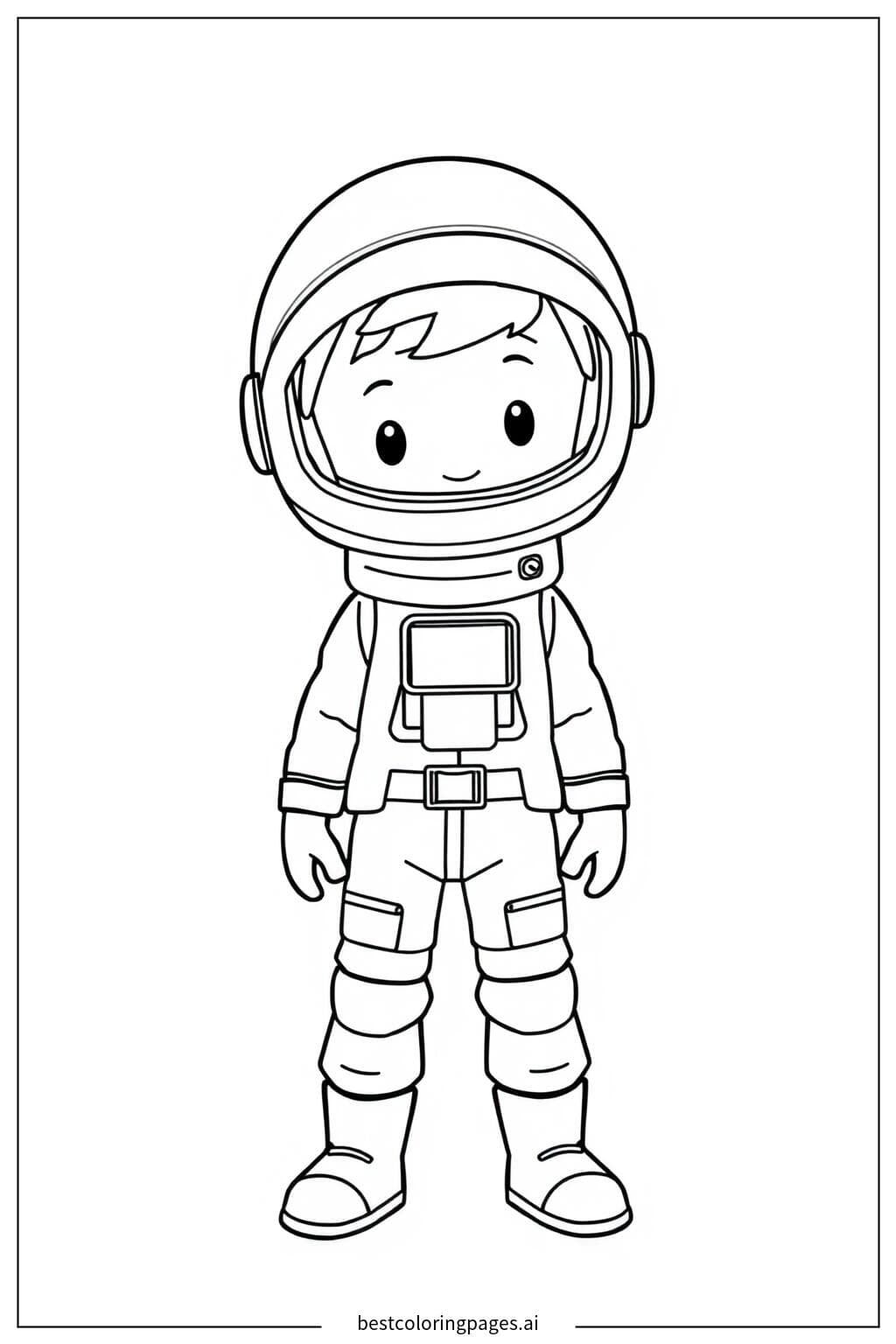 Dibujos de Diseño sencillo de casco espacial para Colorear