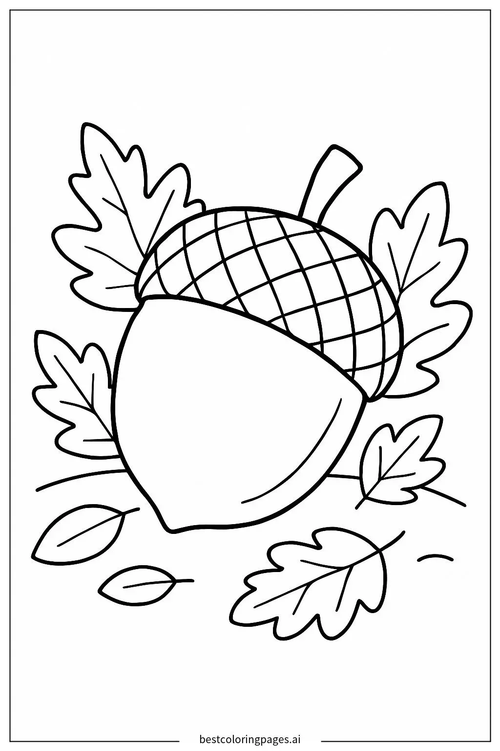 Acorn on Autumn Ground