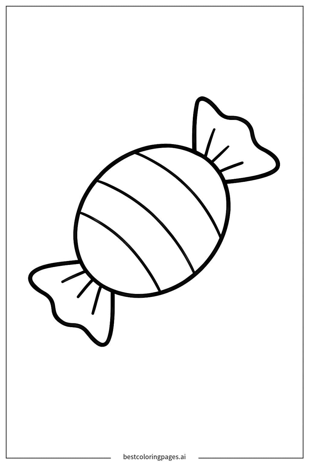 Coloriage Bonbon unique