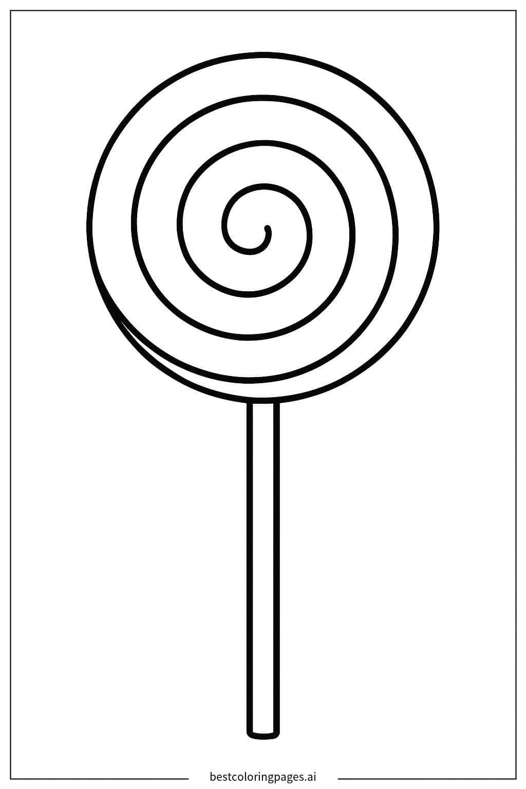 Coloriage Sucette tourbillonnante colorée