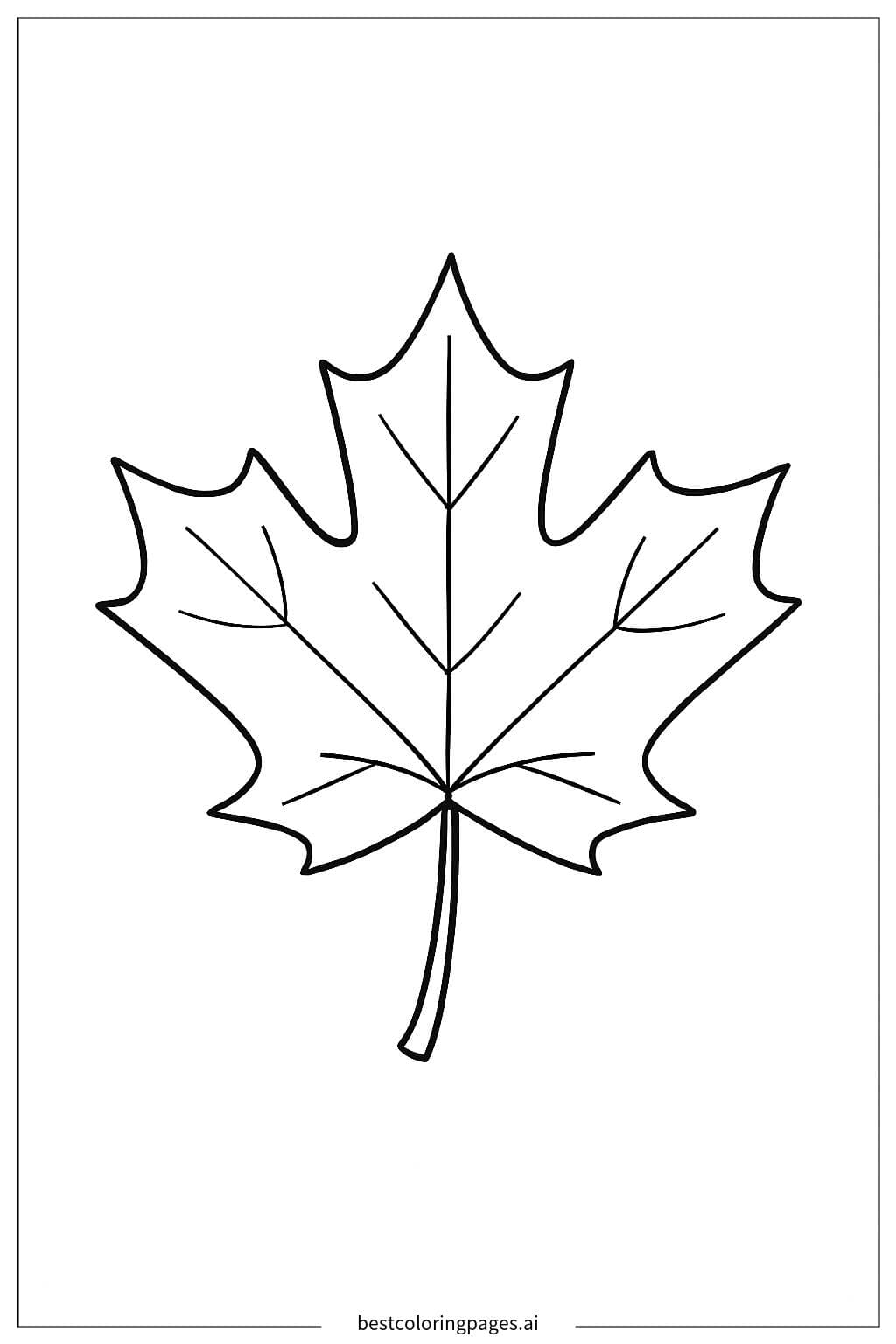 Maple Leaf Coloring Page
